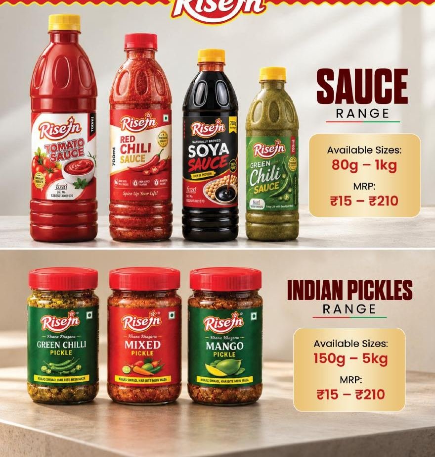 Rise In sauce and pickle range